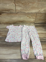 Milkberry 2pc Bamboo Floral Pajama Set White sz 2T