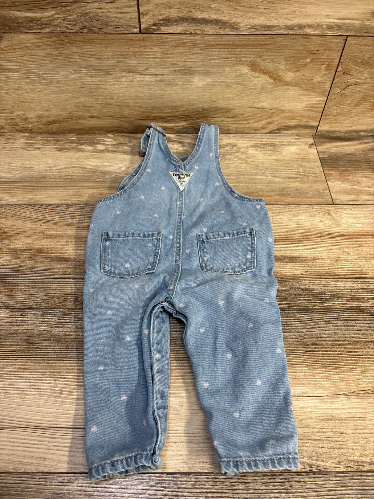 OshKosh Heart Denim Overalls Blue sz 9m
