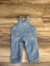 OshKosh Heart Denim Overalls Blue sz 9m