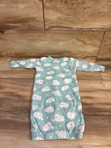 Babysoy Solid Snap Sleep Gown Blue sz 3-6m