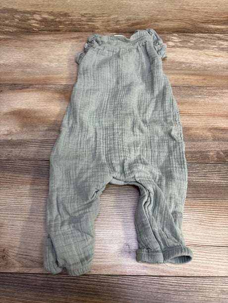 H&M Muslin Ruffle Romper Green sz 9m - Me n Mommy To Be