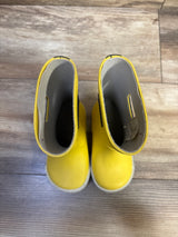Lands' End Pull On Splash Rubber Rain Boots Yellow sz 8c