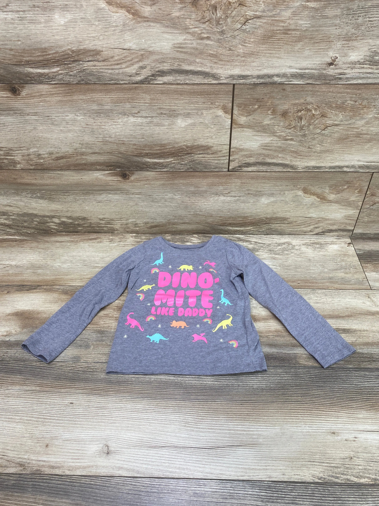 Children's Place Dino-Mite Shirt Grey sz 4T