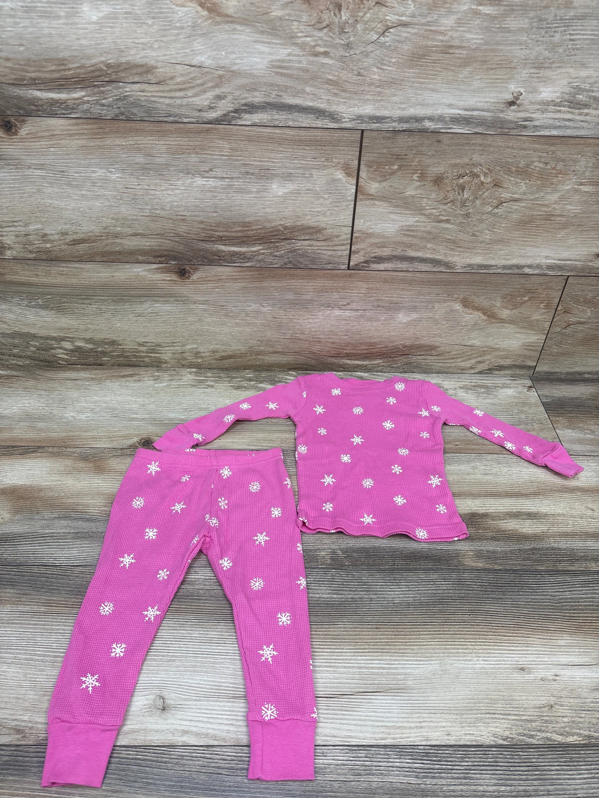 Carter's 2pc Waffle Knit Pajama Set Pink sz 12m