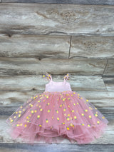 Petite Hailey Sleeveless Pineapple Frill Tutu Dress Pink sz 3T