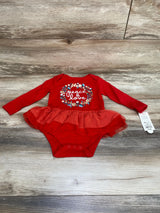 NEW Cat & Jack Peace & Love Tutu Bodysuit Red sz 18m