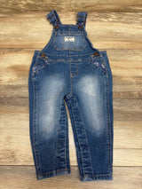OshKosh Floral Denim Overalls Blue sz 9m
