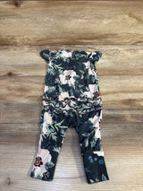 Posh P. Payton Ruffled Capsleeve Henley Romper Grey sz 0-3m