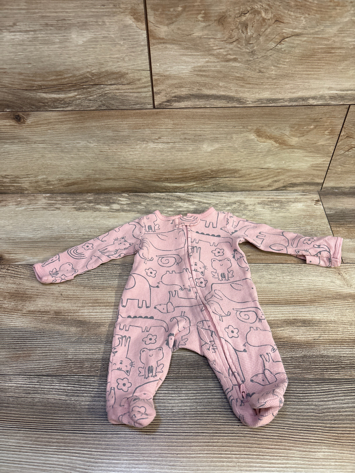 Carter's Waffle Knit Sleeper Pink sz Newborn