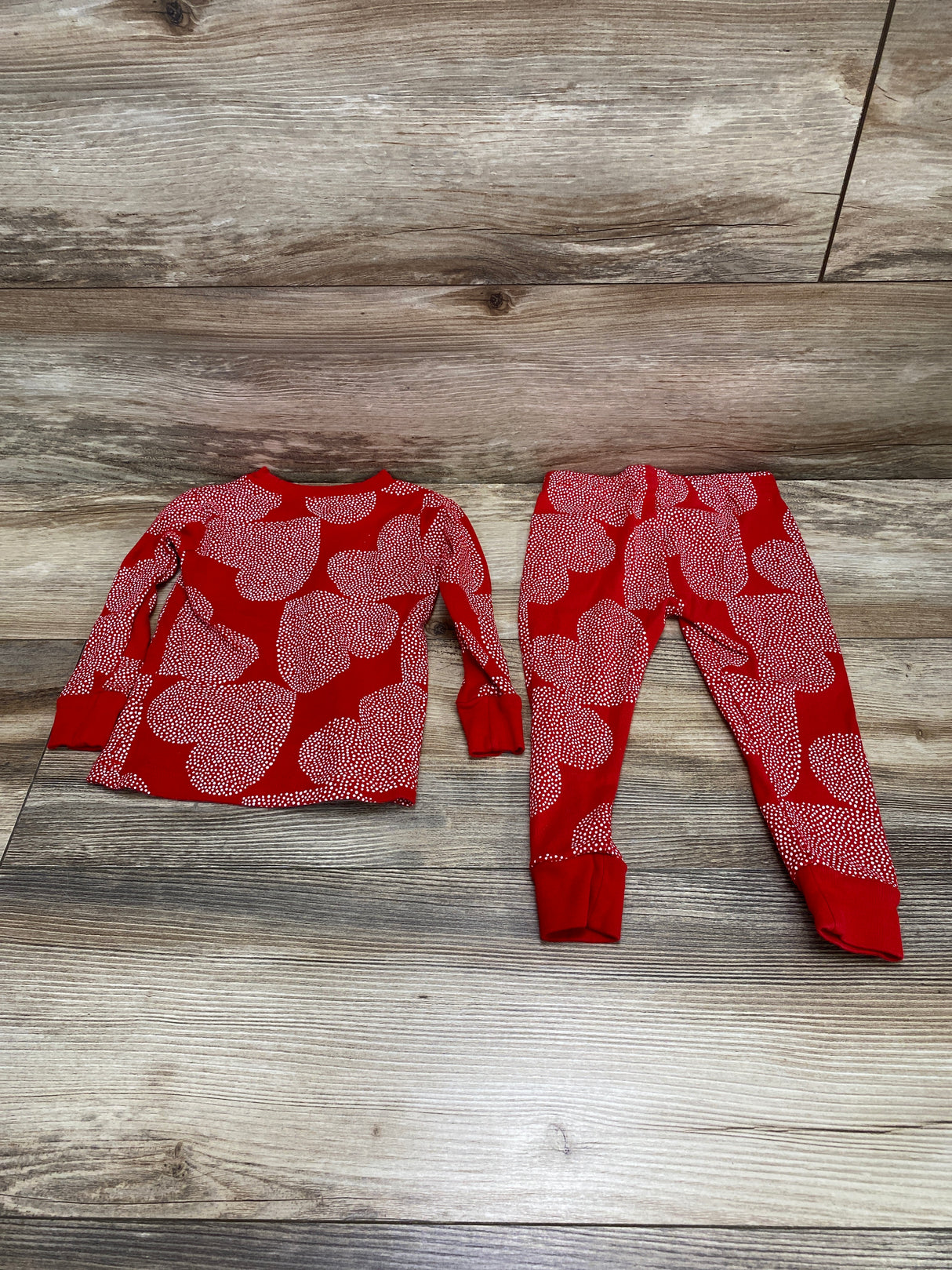 Carter's 2pc Heart Print Pajama Set Red sz 18m