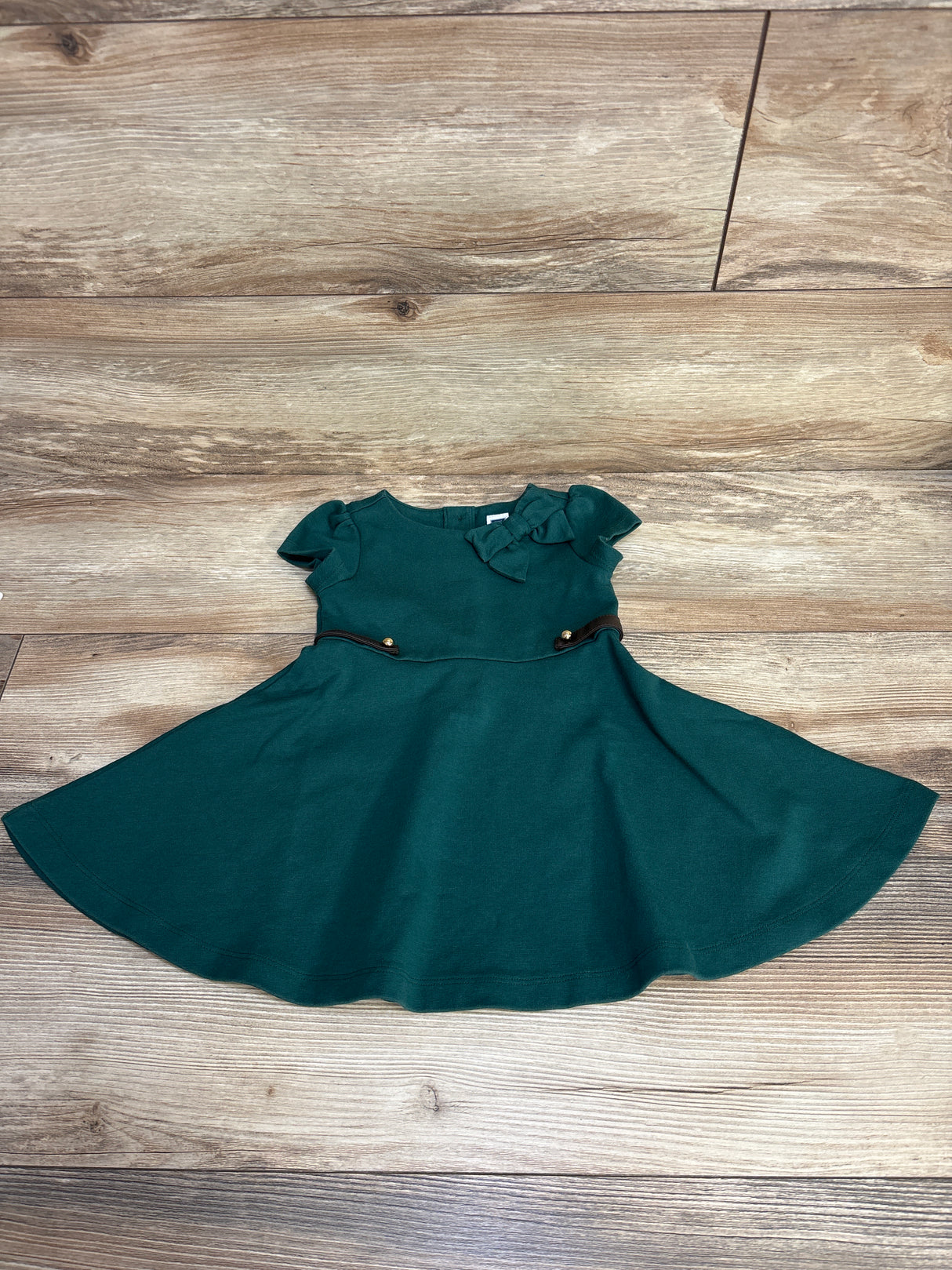 Janie and Jack Ponte Dress Green sz 6-12m