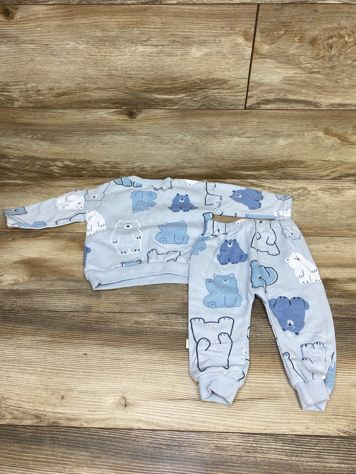 Kit + Pearl 2pc Little Dude Sweatshirt & Joggers Set Blue sz 6-9m