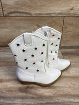 Tucker + Tate Star Cowgirl Boots White sz 7c