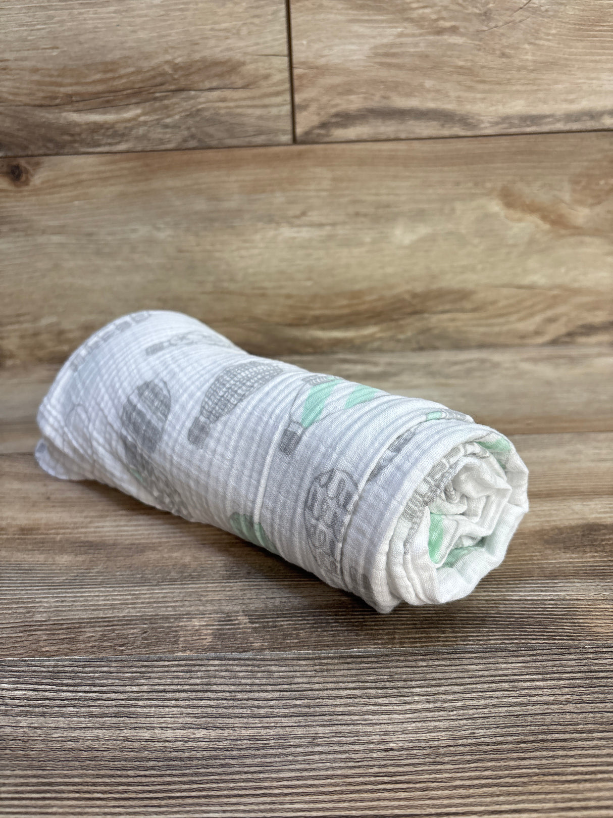 Cloud Island Muslin Swaddle Baby Blanket White