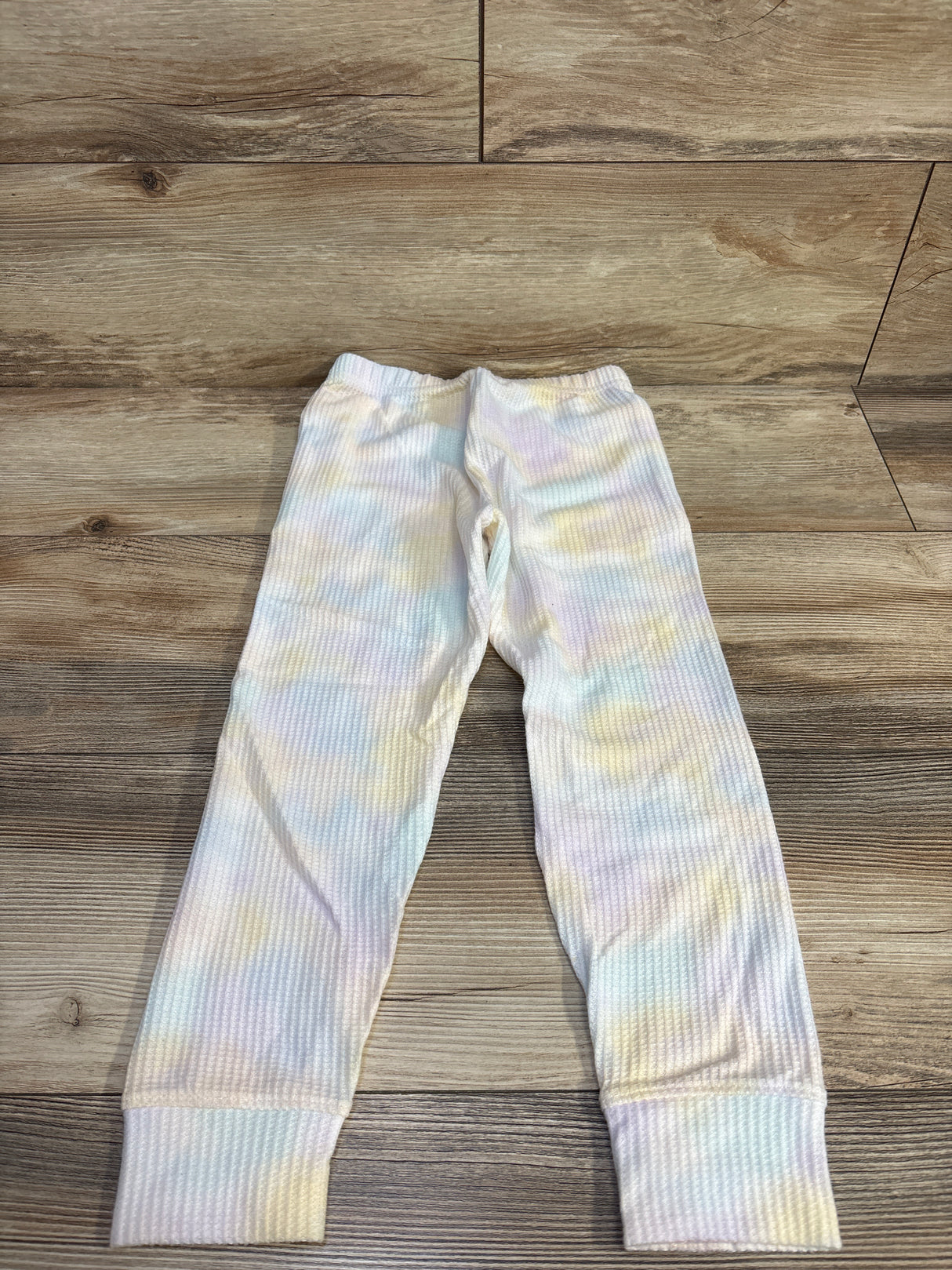 NEW Cat & Jack Tie-Dye Waffle Knit Pants White sz 5T