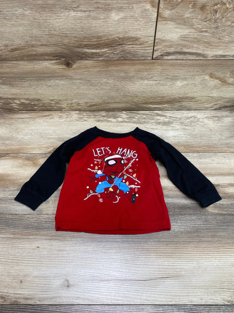 Marvel Let's Hang Spiderman Shirt Black/Red sz 2T - Me n Mommy To Be