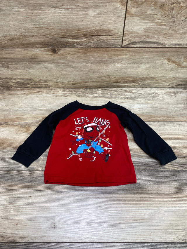 Marvel Let's Hang Spiderman Shirt Black/Red sz 2T - Me n Mommy To Be