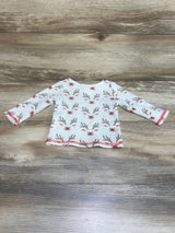 Mudpie Thermal Reindeer Shirt White sz 3-6m - Me n Mommy To Be