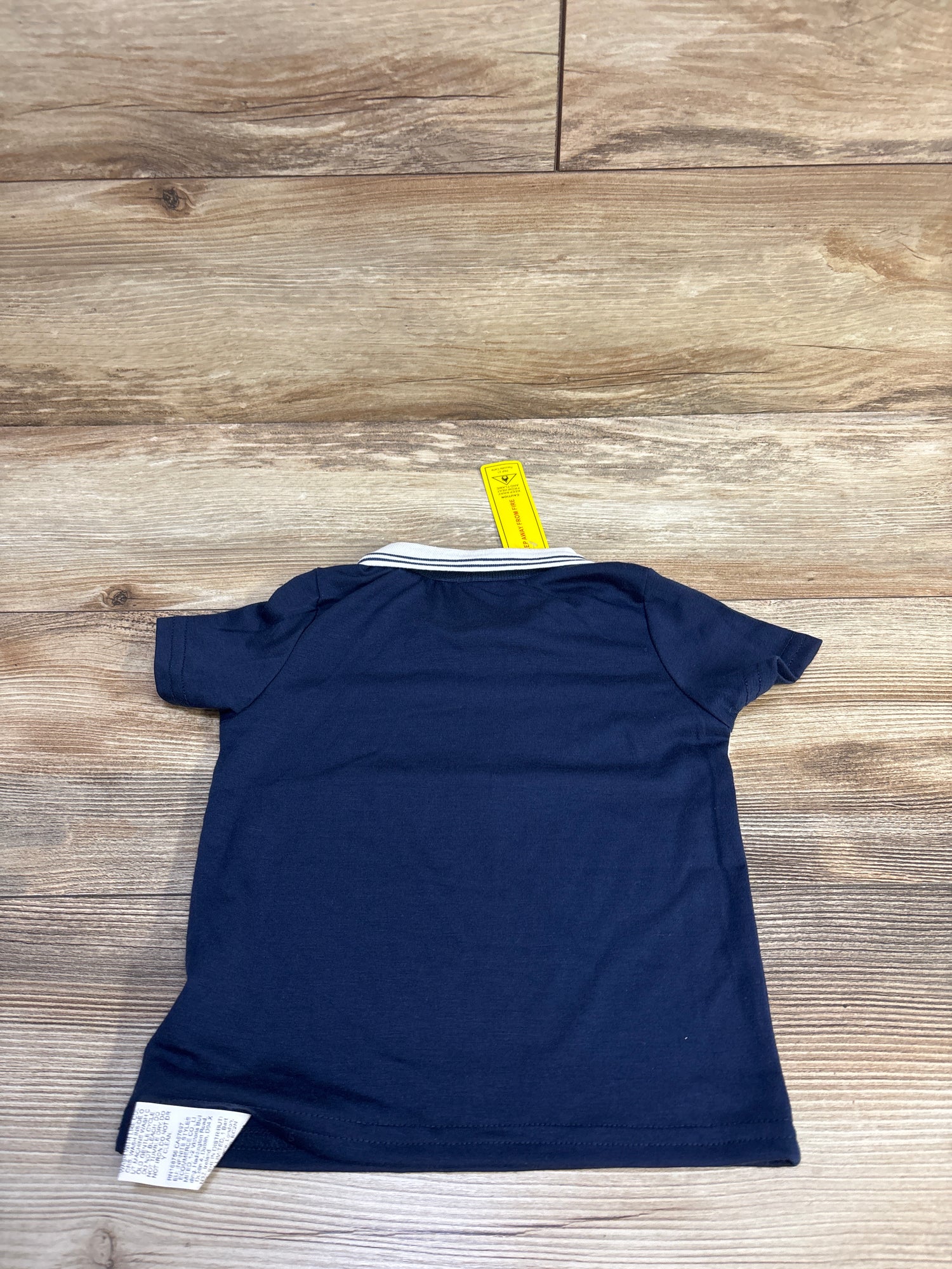 NEW Shein Collared Handsome Little Man Shirt Navy sz 12-18m