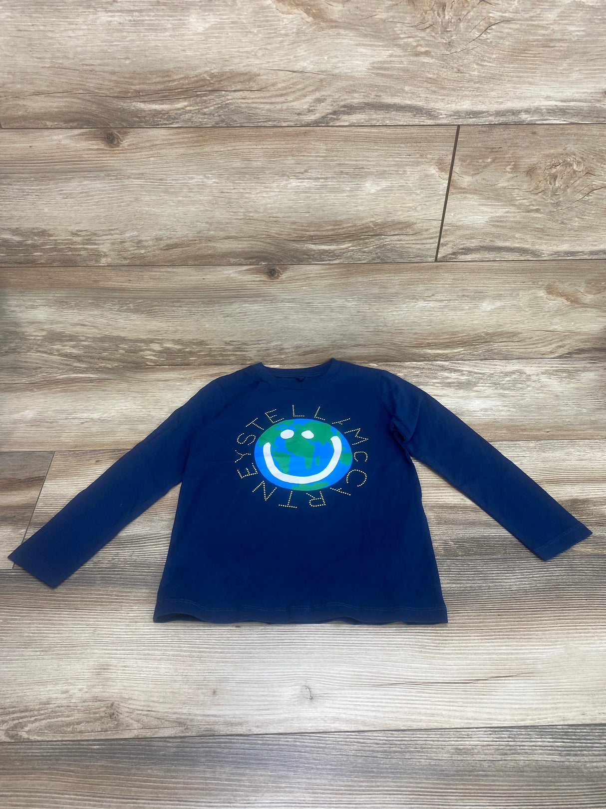 Stella McCartney Graphic Long-Sleeve Earth T-Shirt Navy sz 5T