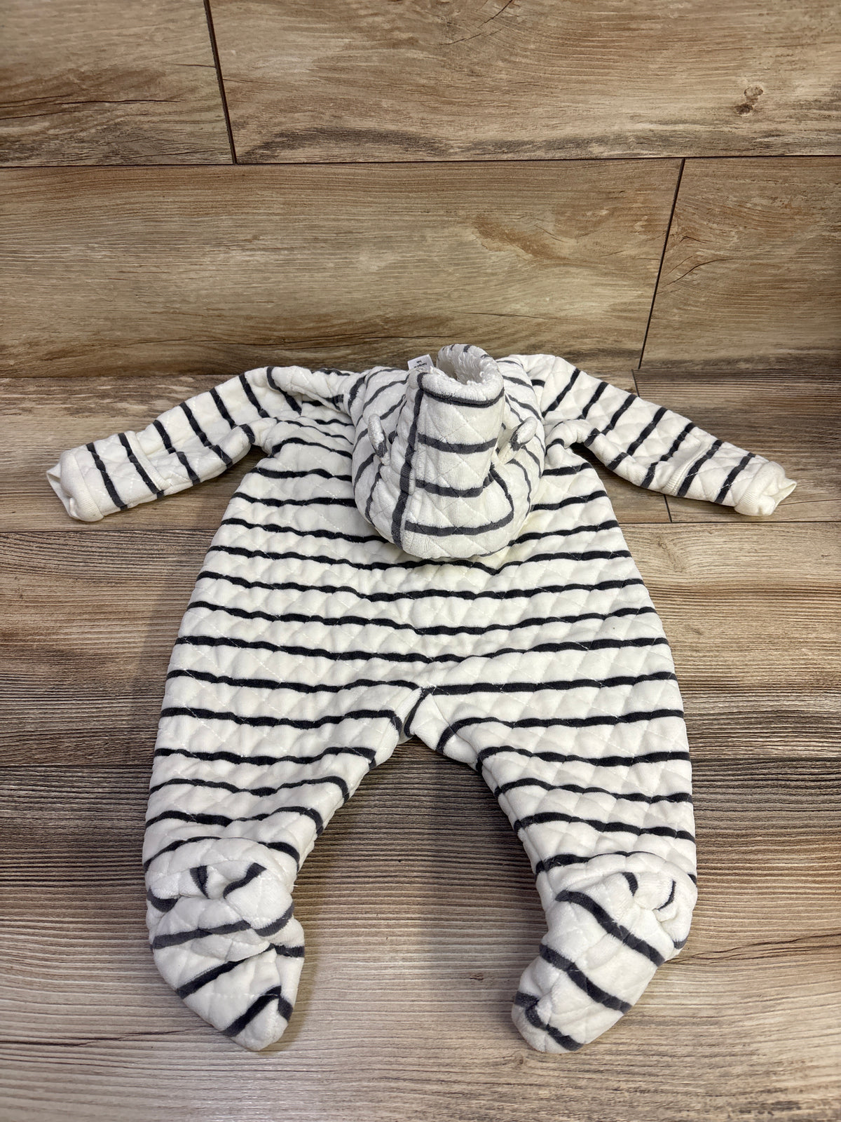 Nordstrom Striped Quilted Bunting White sz 3m