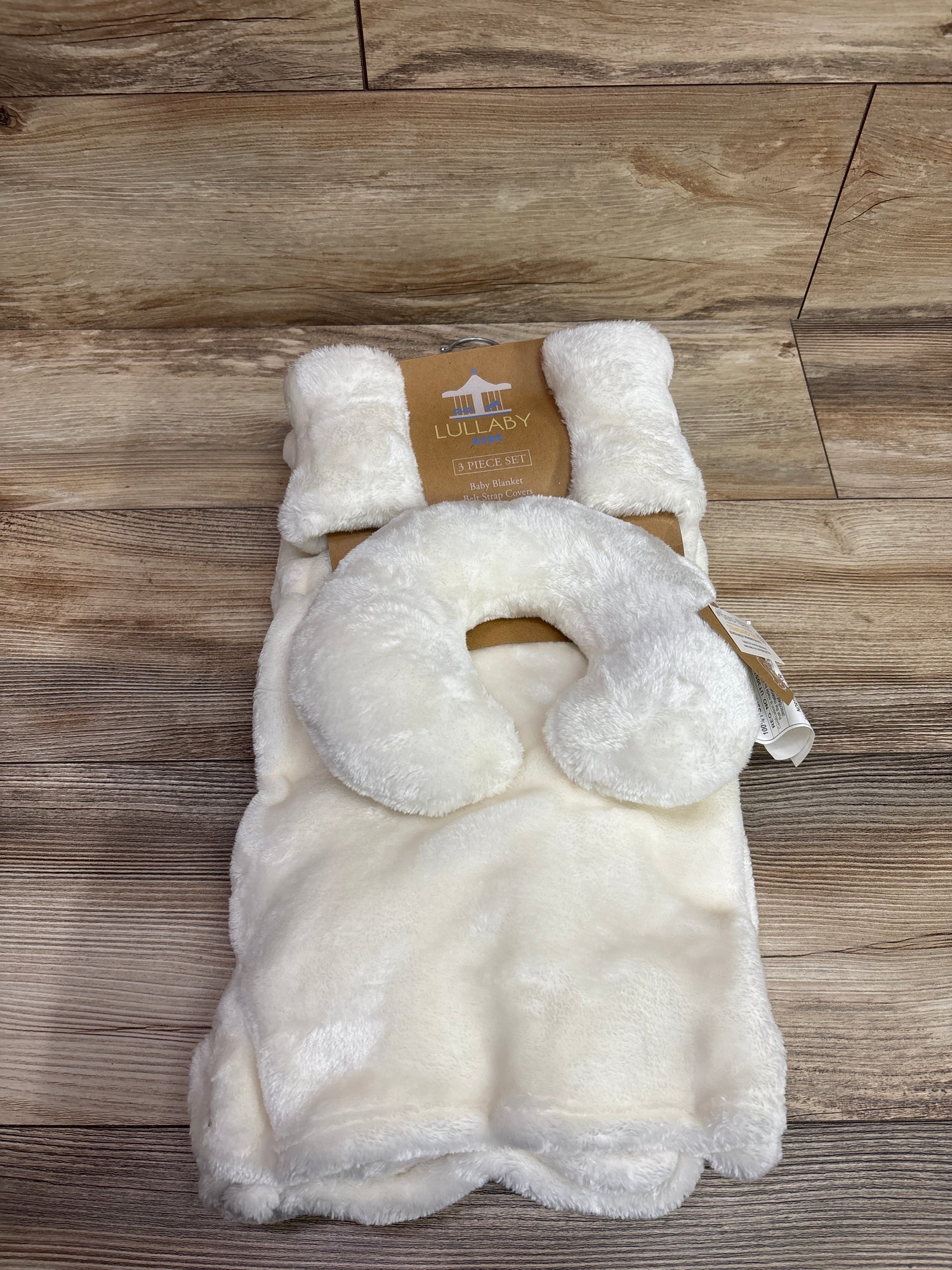 NEW Lullaby Kids 3pc Blanket Set Ivory