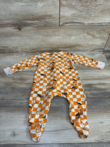 Old Navy Checkered Halloween Sleeper Orange & White sz 6-9m