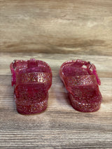 OshKosh Jelly Fisherman Sandals Glittery Pink sz 6c