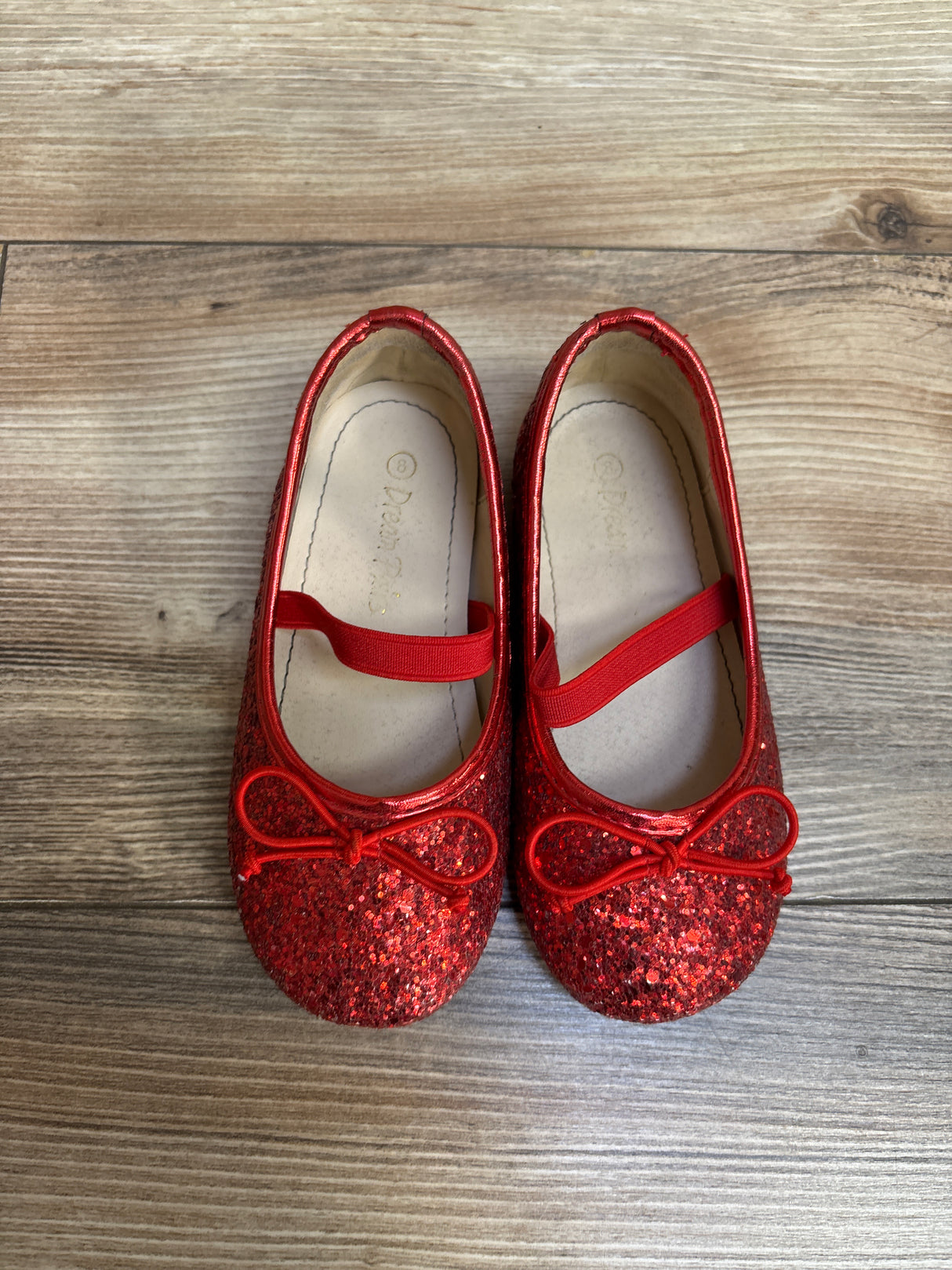 Dream Pairs Belle-01 Mary Jane Flats Red Glitter sz 8c