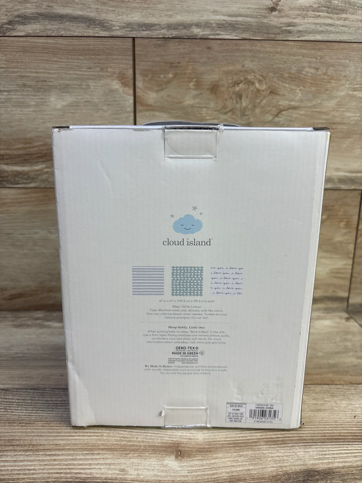 NEW Cloud Island 3pk Muslin Swaddle Blanket in I Love You