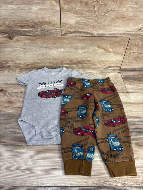 Carter's 2pc Little Backseat Driver Bodysuit & Pants Grey sz 24m - Me n Mommy To Be