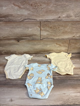 Disney Baby 3pk Winnie The Pooh Bodysuit Set Yellow sz 3/6m