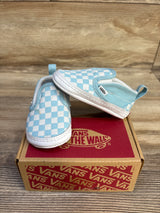 Vans Slip On V Crib Shoes Aquatic Checkerboard sz 3c