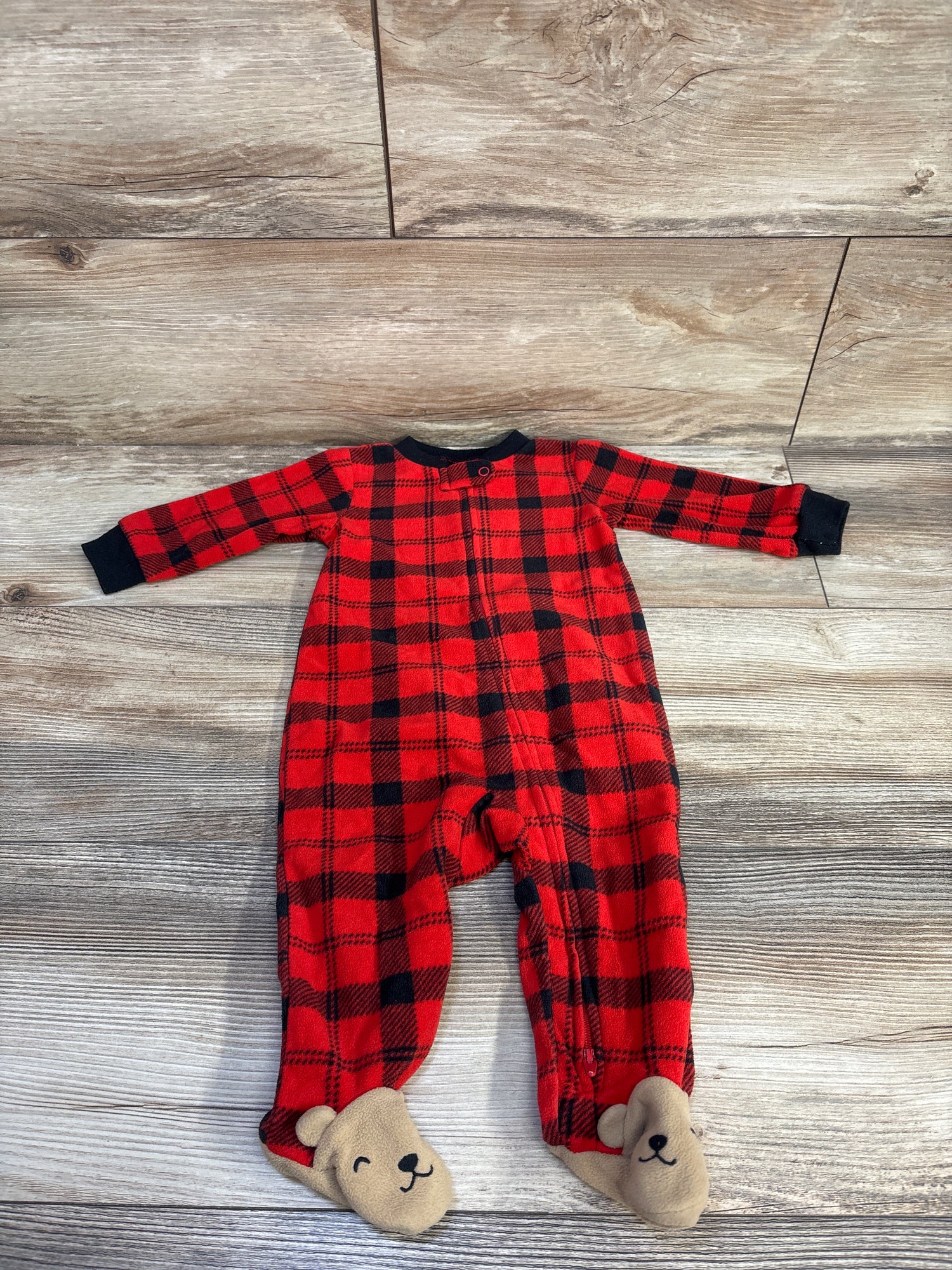 Carter's Plaid Blanket Sleeper Red sz 6m