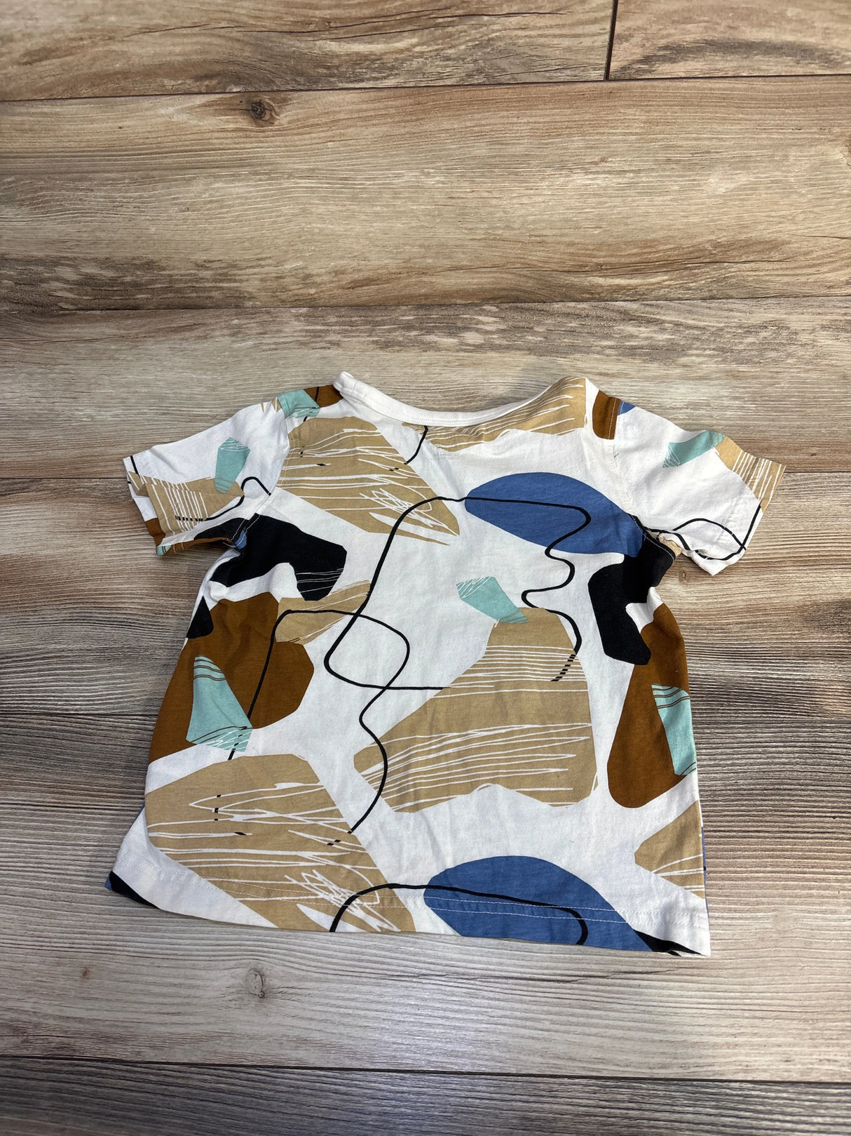 H&M Short Sleeve Abstract Shirt White sz 3/4T