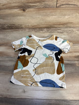 H&M Short Sleeve Abstract Shirt White sz 3/4T