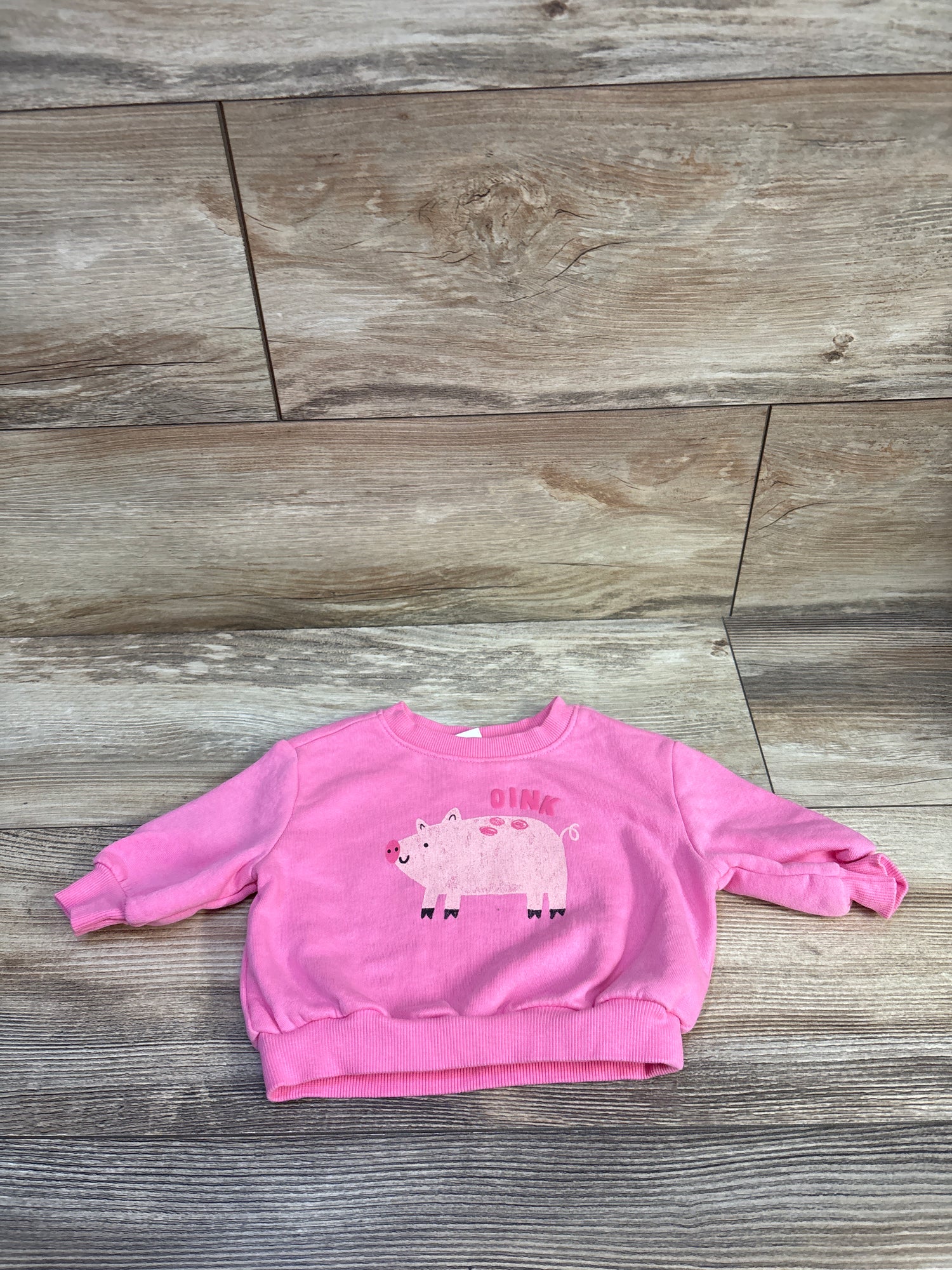 Old Navy Oink Pullover Sweatshirt Pink sz 0-3m