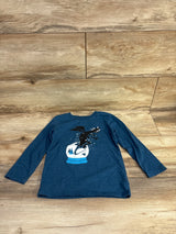 Cat & Jack Snow Globe Dragon Shirt Blue sz 4T