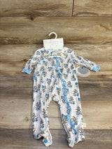 NEW Milkberry 2pc Bamboo Ruffle Sleeper & Headband Set White sz 3-6m