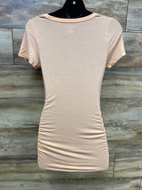 A Pea in the Pod Ruched Shirt Peach sz Medium