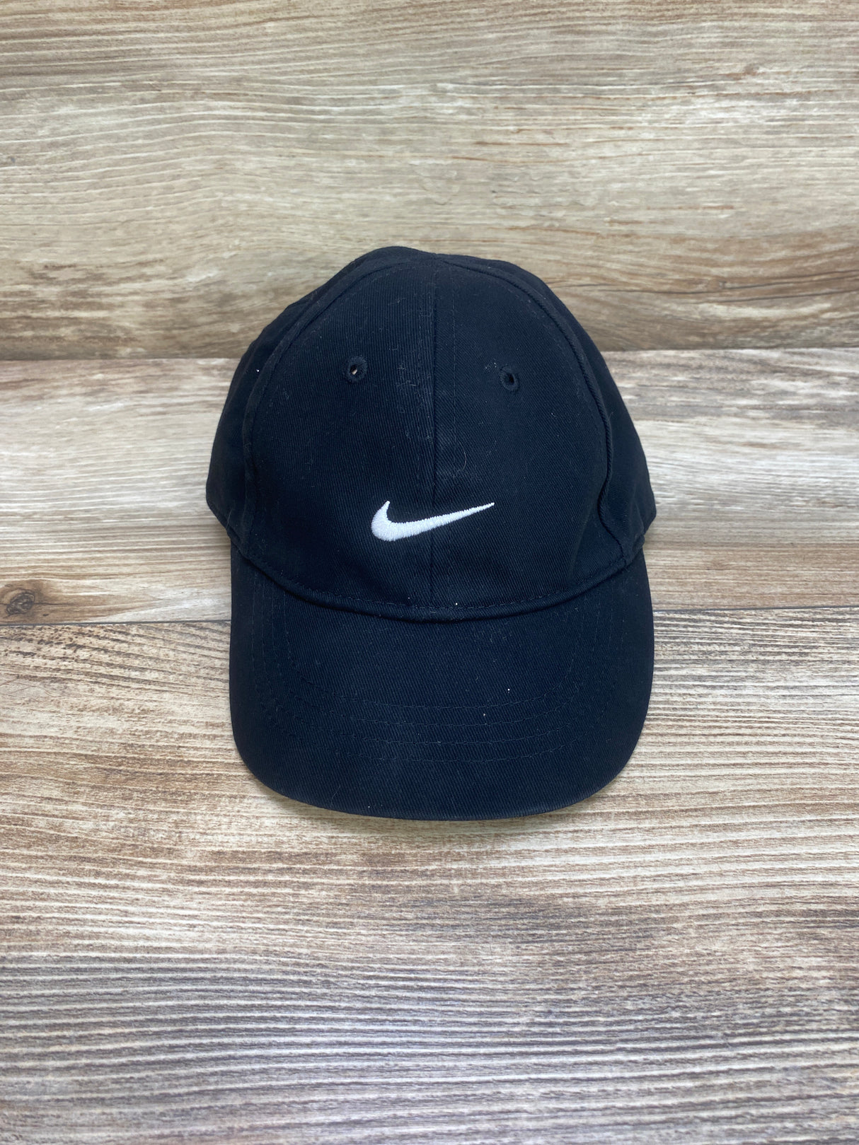 Nike Solid Swoosh Cotton Baseball Cap Black Sz 12-24m