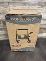 NEW WONDERFOLD W2 Luxe Double Stroller Wagon 2 Seater - Charcoal Grey