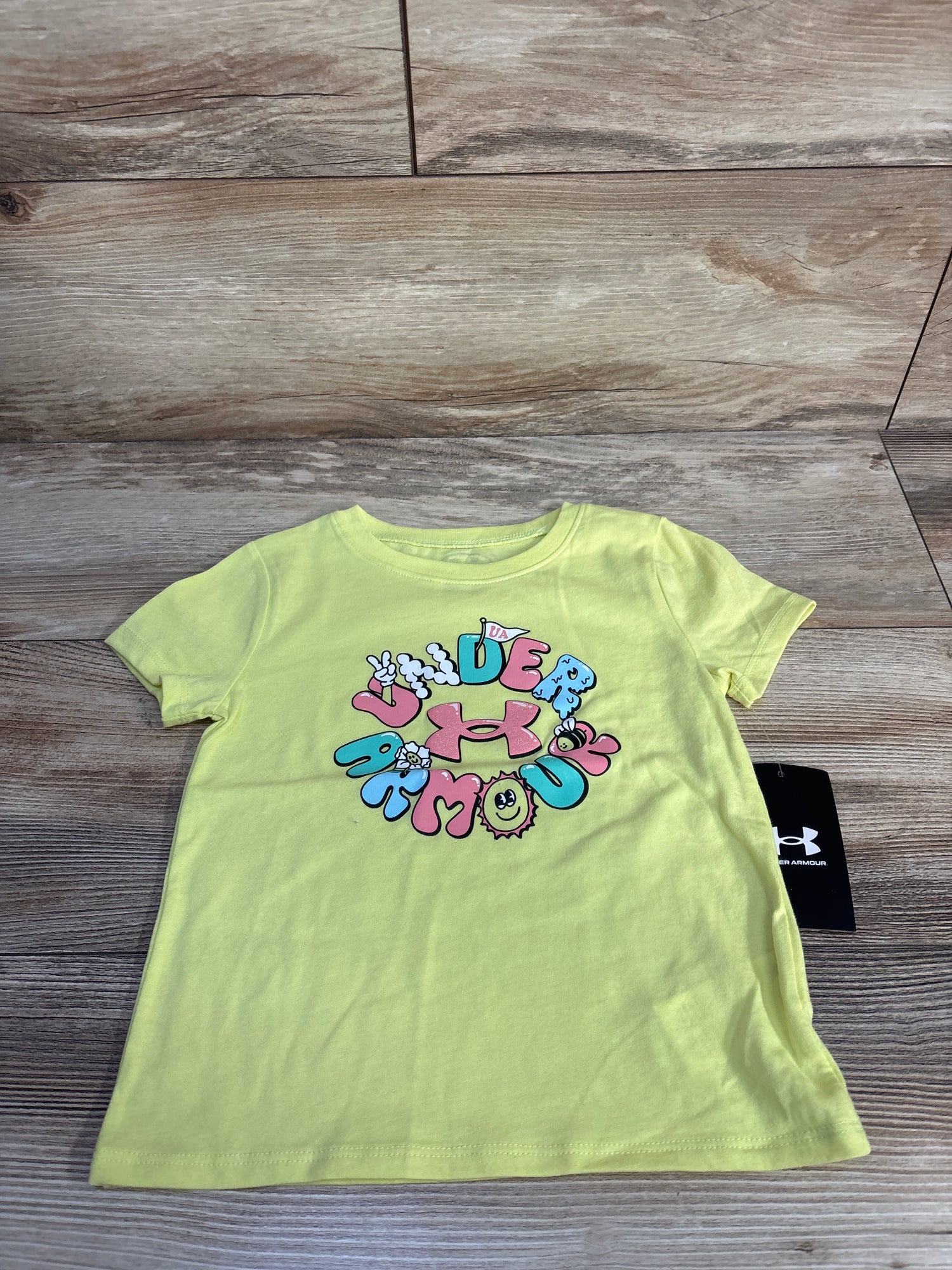 NEW Under Armour Shirt in Sonic Yellow sz 4T