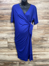 NEW Sonoma Maternity Wrap Ribbed Dress Blue sz XL