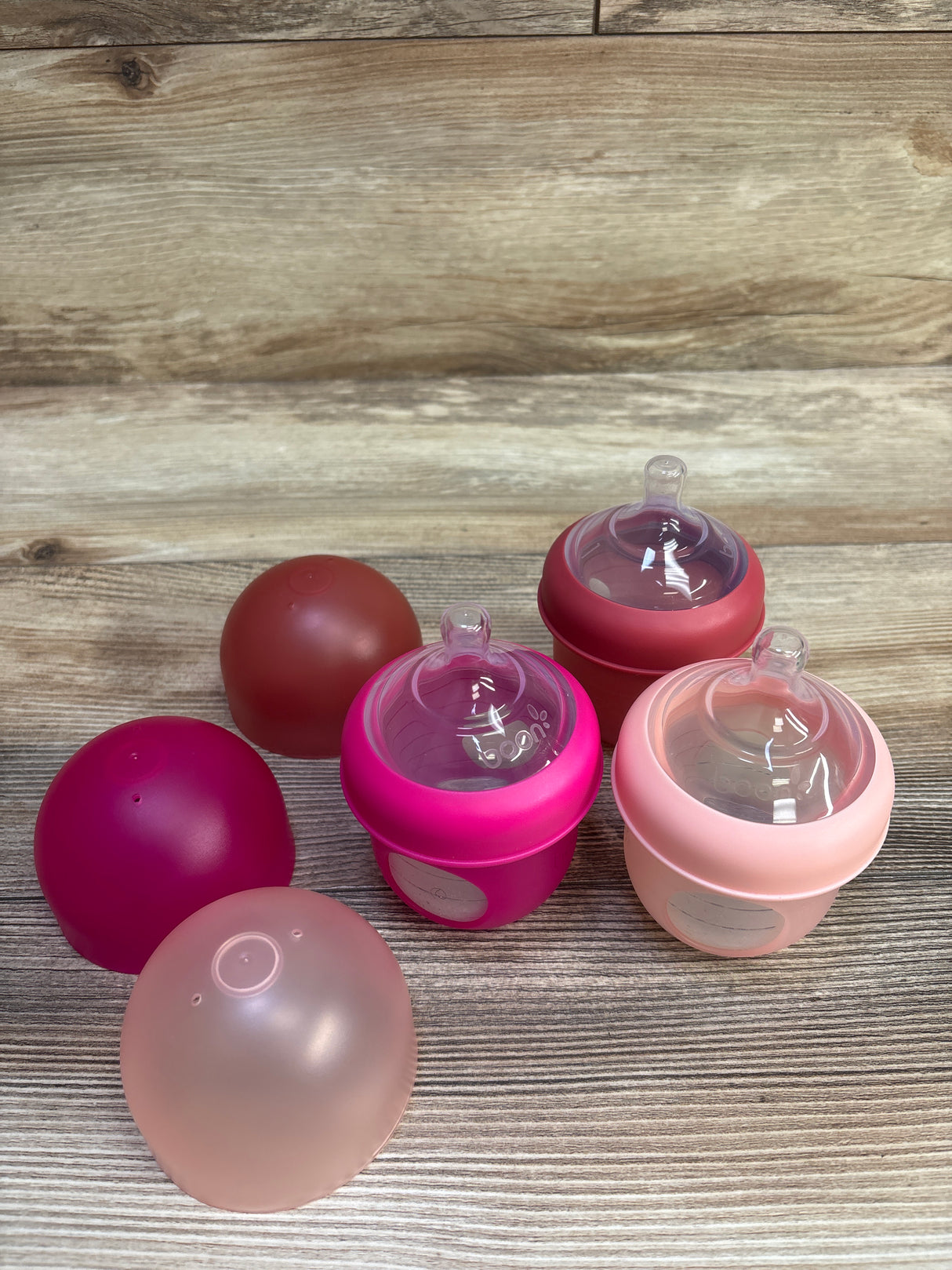 Boon NURSH Silicone Pouch Baby Bottles - 4 fl oz/3pk Pink