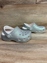 Crocs Classic Clogs Glitter Silver sz 8c