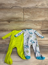 Disney Baby Monster Ink 2pk Sleep 'N' Play Coveralls Grey sz 3-6m