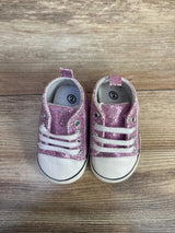 Meckior Glittery Slip-On Crib Shoes Purple sz 2c