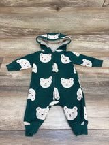 Carter's Sherpa Lined Hooded Coverall Green sz 3m