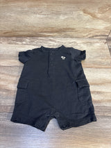 Carter's Palm Tree Shortie Romper Charcoal sz 3m